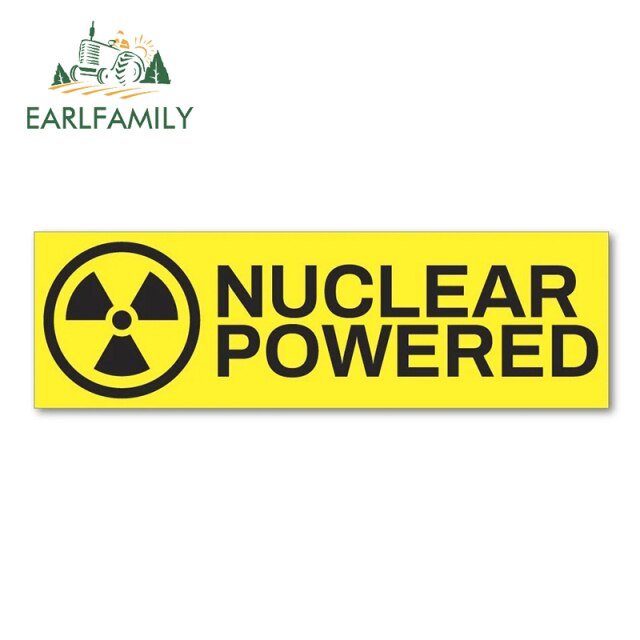 Earlfamily 13cm x 4.3cm cho hạt nhân Powered nhãn dán ô tô graffiti đề can
