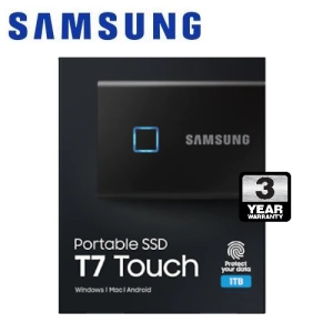 สินค้า Samsung 1TB T7 Touch SSD USB3.2 (Black)