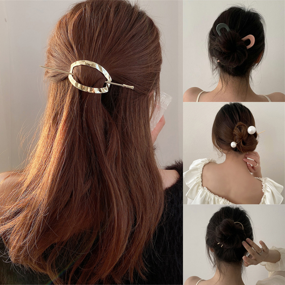 QIZI9595 Women Girls Delicate Metal Acrylic Elegant Hair Accessories Hair Clip Hair Pin Hair Comb