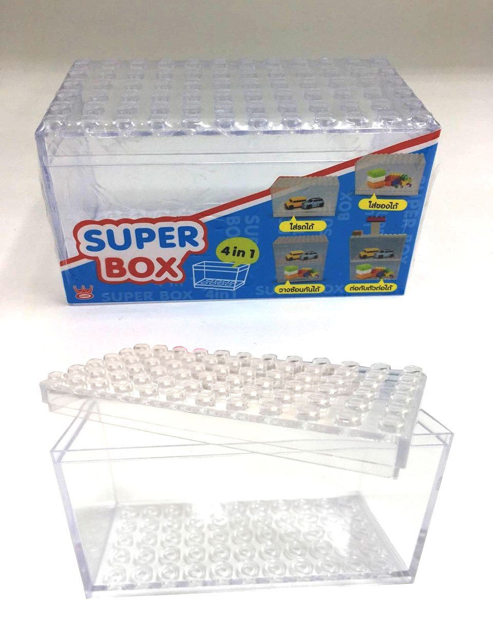 Super Box กล่อง อเนกประสงค์ ใส่โมเดลรถ ขนาด 1:64 สามารถต่อเรียงกันได้ WD-6101 ราคา 50 บาท*ส่งฟรี