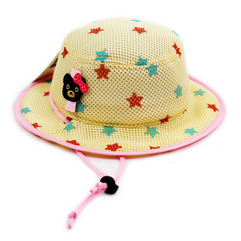 หมวกตาข่ายหมวกพรางชาวประมงหมวกกับเชือกป้องกันลมหมวกเด็กฤดูร้อนหมวกเด็กทารกหมวกบางส่วนเด็กหมวกอ่าง