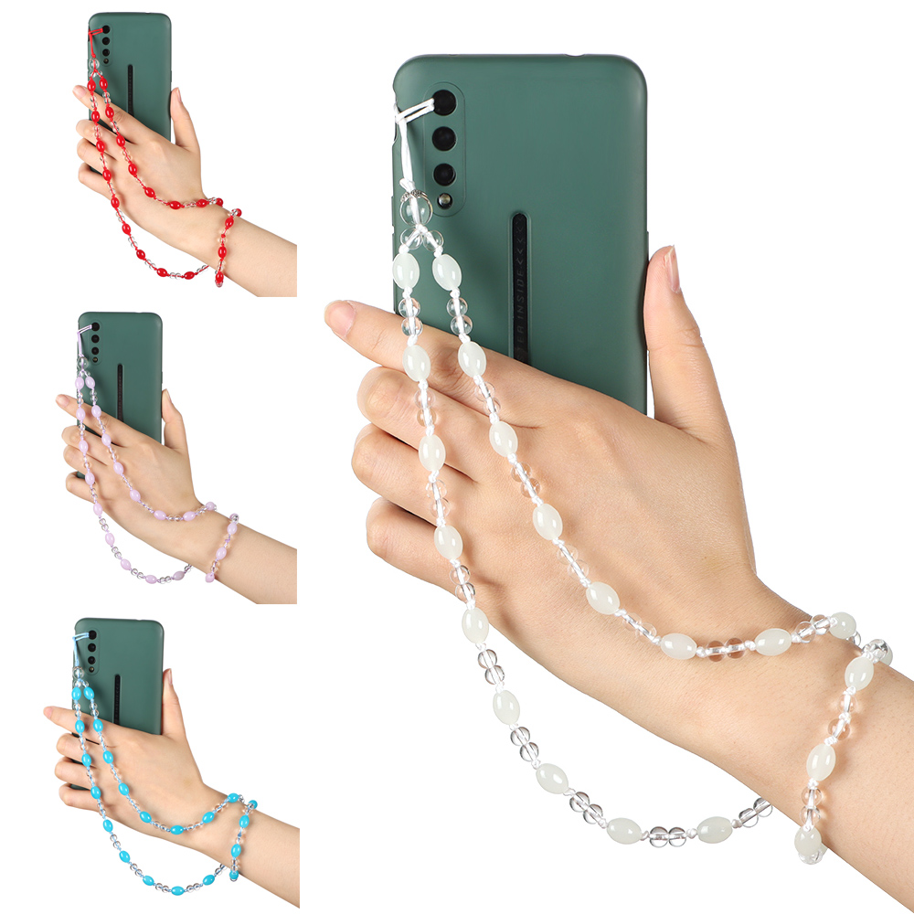 YNANA Lady Girls Lanyard Multicolor for Keys Hanging Rope Mobile Bead Chain Phone Choker Mobile Phone Chain