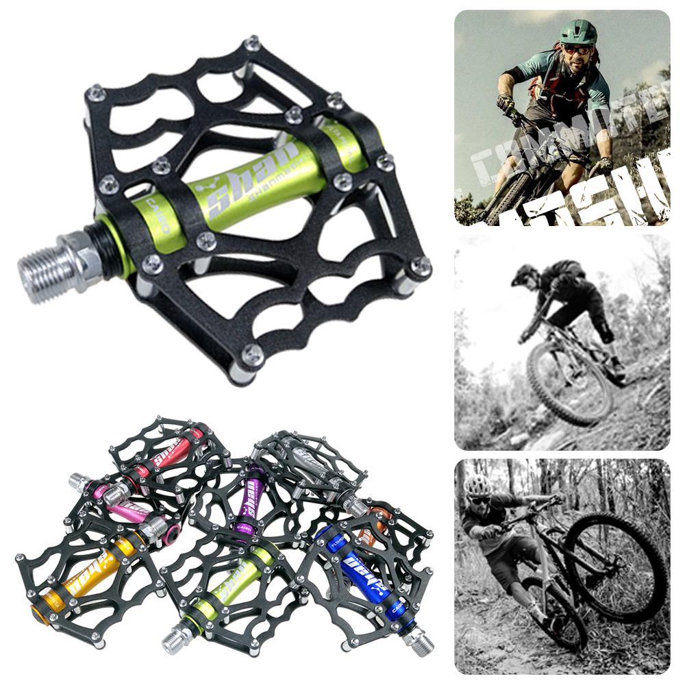 XI24GTCZM 1 Pair Ultralight Cycling Road Bike Non Slip Bearing Flat Platform Bicycle Pedal MTB Mountain Bike Pedals