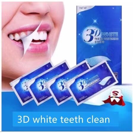 แผ่นฟอกฟันขาว 3D ช่วยให้ฟันขาว ลดคราบเหลือง  แผ่นแปะฟอกฟันขาว
