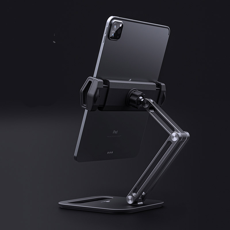 phone/ipad พร้อมส่ง ขาตั้งมือถือ หมุน 360° อลูมิเนียมอัลลอยด์ ตั้งที่วางแบบพับเก็บได้โต๊ะอลูมิเนียมอัลลอยด์อเนกประสงค์ขายึดปรับได้สำหรับ