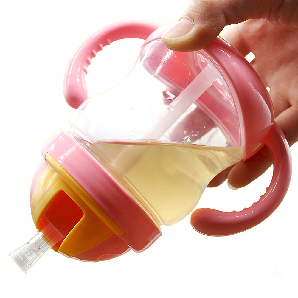 ถ้วยหัดดื่ม หลอดดูดมีลิ้นกันสำลัก BPA-Free (6 m ) (เก็บเงินปลายทางได้)