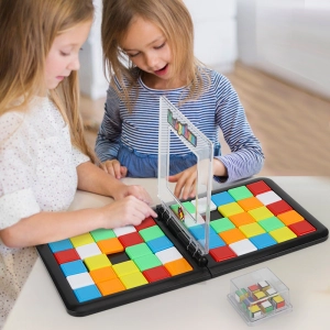 สินค้า รูบิค การต่อสู้สองผู้เล่น Rubik P Cube 3D P Race Cube Board Game Kids Adults Edon Toy Parent-Child Double Speed Game Magic Cubes