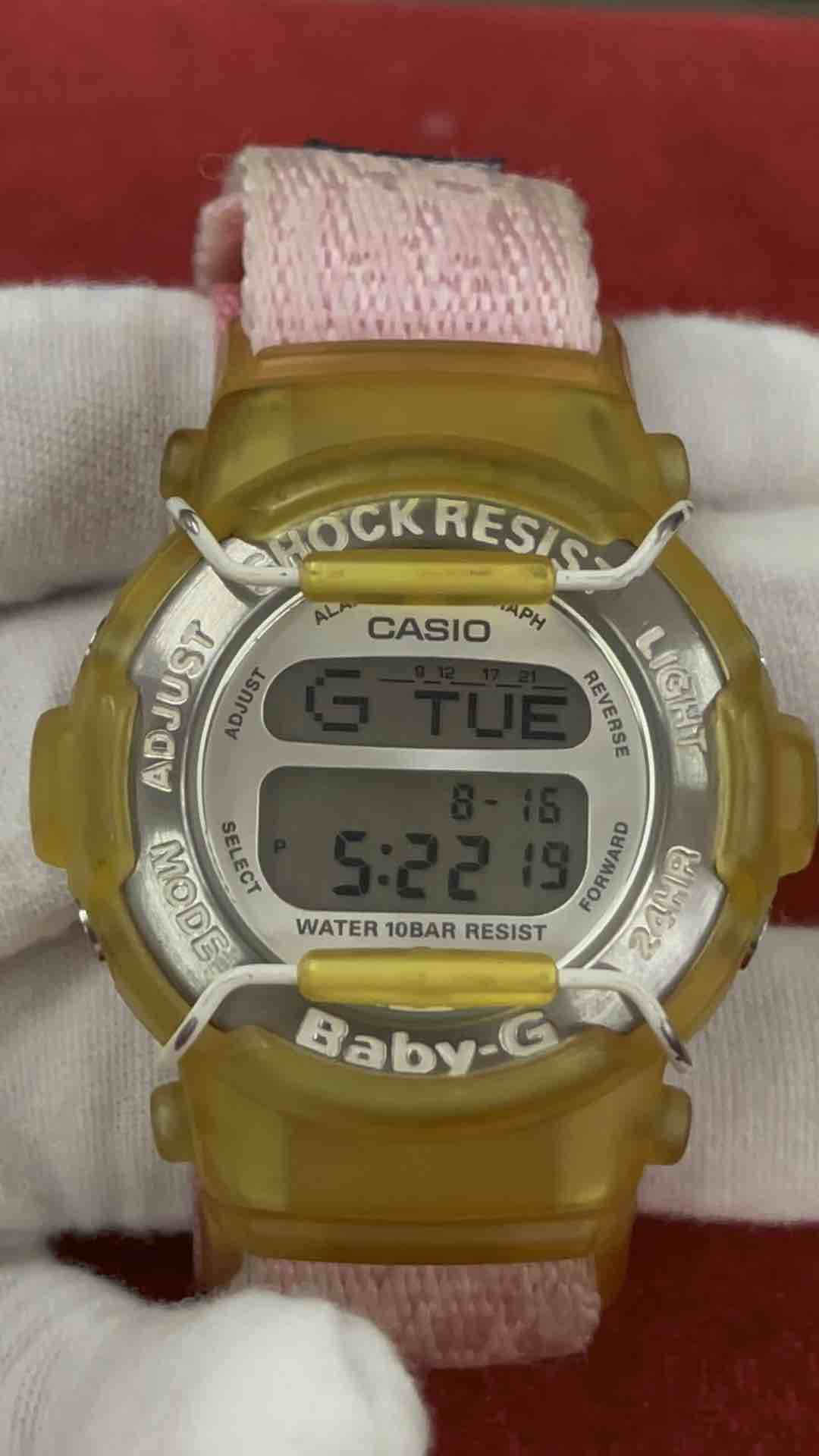 นาฬิกาวินเทจ CASIO Baby-G Quartz รุ่น BG-1000 ตัวเรือนพลาสติก นาฬิกาผู้หญิง  มือสองของแท้
