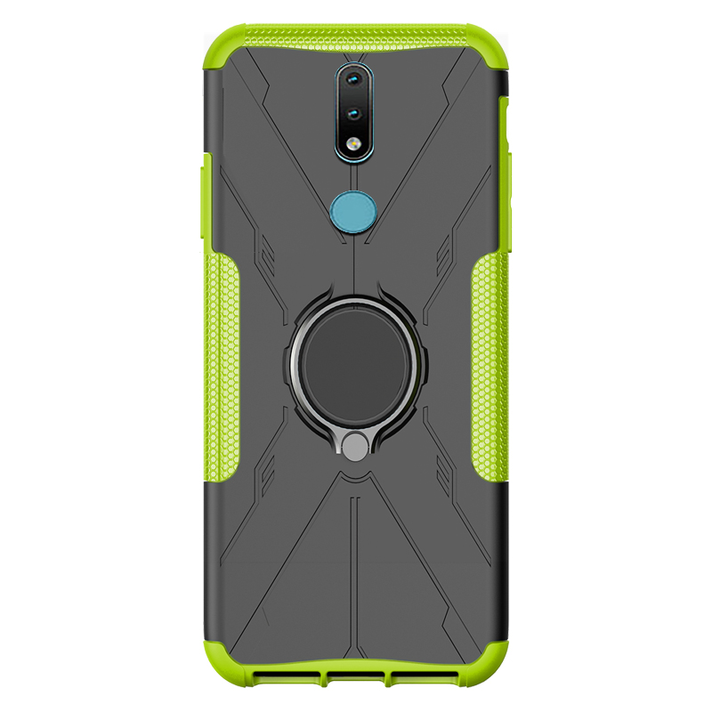 Ốp lưng Nokia 2.4 ốp lưng Chống sốc Vòng bảo vệ kim loại Chân máy Vỏ giáp sau cứng nhắc