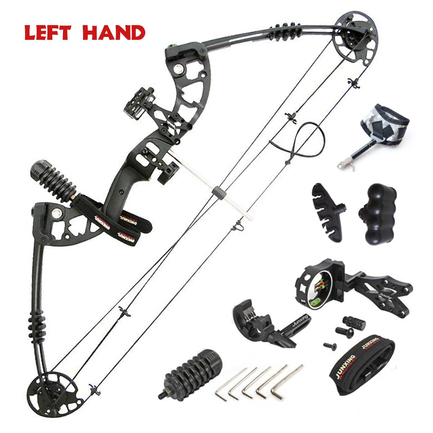 ธนู( RH , LH ) Junxing M131 Compouond Bow set 20-55lbs ( Pundage adjustable ) Sport Outdoor Archery Target  Practice