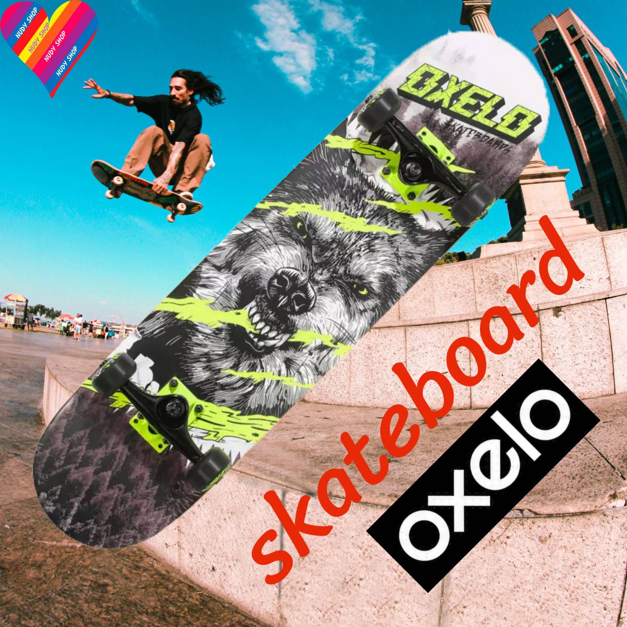 ส่งฟรี!!พร้อมส่ง⚡️ OXELO สเก็ตบอร์ด แท้ 100% แข็งแรง ทนทาน ไม้เบิร์ช 7 ชั้น สเก็ตบอร์ดผู้ใหญ่ สเกตบอร์ดเด็ก สเกตบอร์ด สเก็ตบอร์ดเด็ก skateboard เด็ก oxeloboar