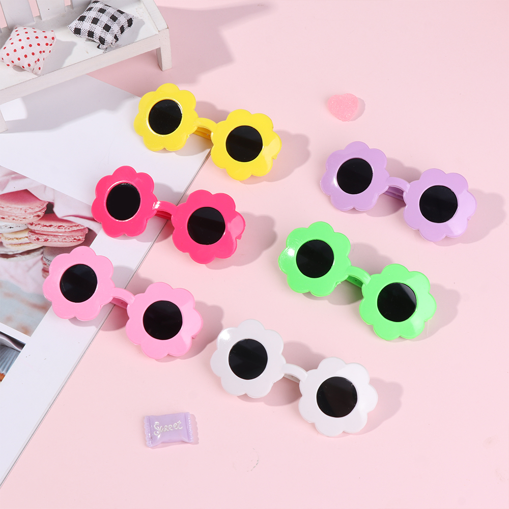 SURRIP FASHION For 60CM Dolls Pet Look Multicolor Dress Up Accessories Sunglasses Toys Glasses Doll Eyeglasses Sun Flower Shaped