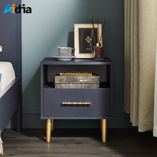 Aidia [2สี] โต๊ะข้างเตียงสไตล์เดนมาร์ก 1 ลิ้นชัก สีน้ำเงิน สีกากี โต๊ะ โต๊ะไม้ โต๊ะกาแฟ โต๊ะข้าง Denmark Night Stand ราคา 1,950 บาท*ส่งฟรี
