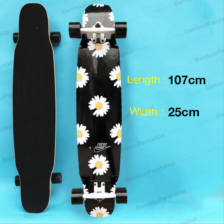 Skateboard ลองบอร์ด Longboard Skateboard (ฟรี! กระเป๋าและอุปกรณ์ครบชุด) ส่งจากไทย3 วันได้รับของ กระดานยาวสเก็ตบอร์ดมืออาชีพ เริ่มต้นผู้ใหญ่วัยรุ่น