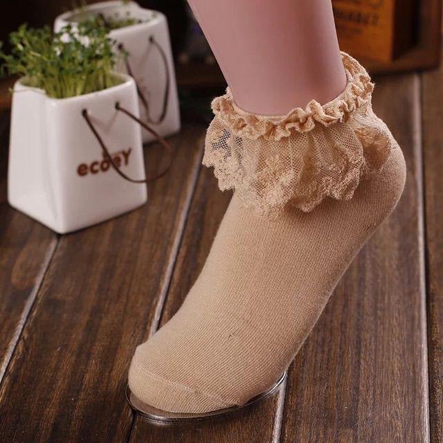 Lolita socks ถุงเท้าโลลิต้า ถุงเท้ามีระบายลูกไม้