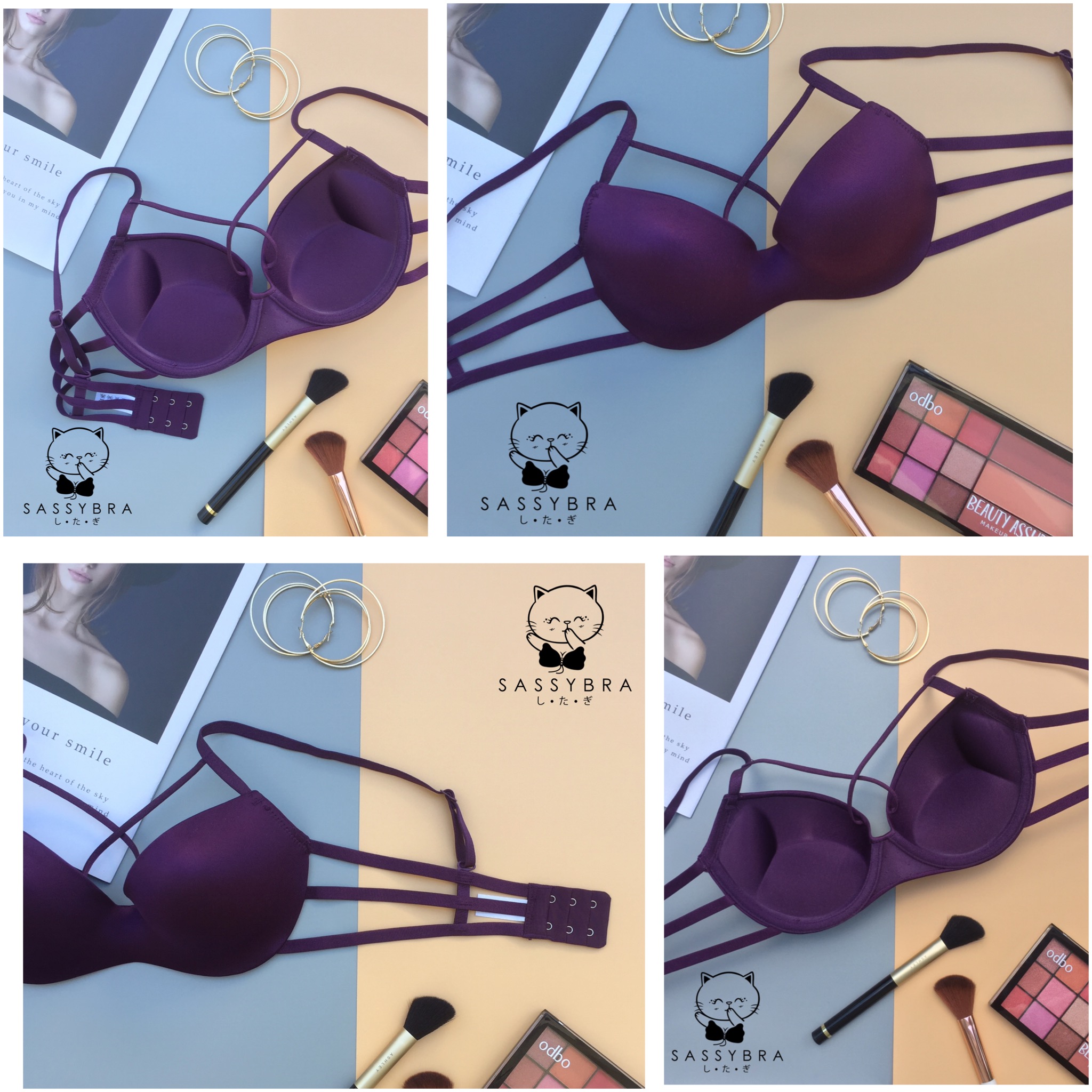 [sassy bra] บราดันทรงเก็บข้าง เสื้อชั้นในดันทรงแบบมีโครงฟองหนาปานกลาง ชุดชั้นในผญฟองหนาดันอกชิด เสื้อในมีโครงทรงดันข้างชิด รุ่น 8218 sister hood