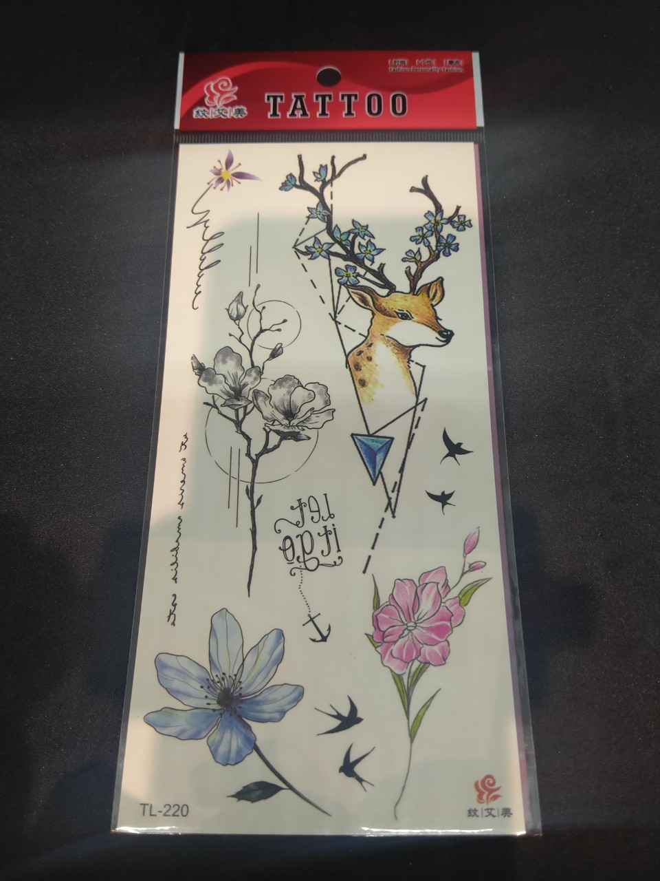 แทททู สติ๊กเกอร์ Tattoo sticker ขนาดแผ่น กว้าง 9.5 x ยาว 19 สินค้าพร้อมส่ง