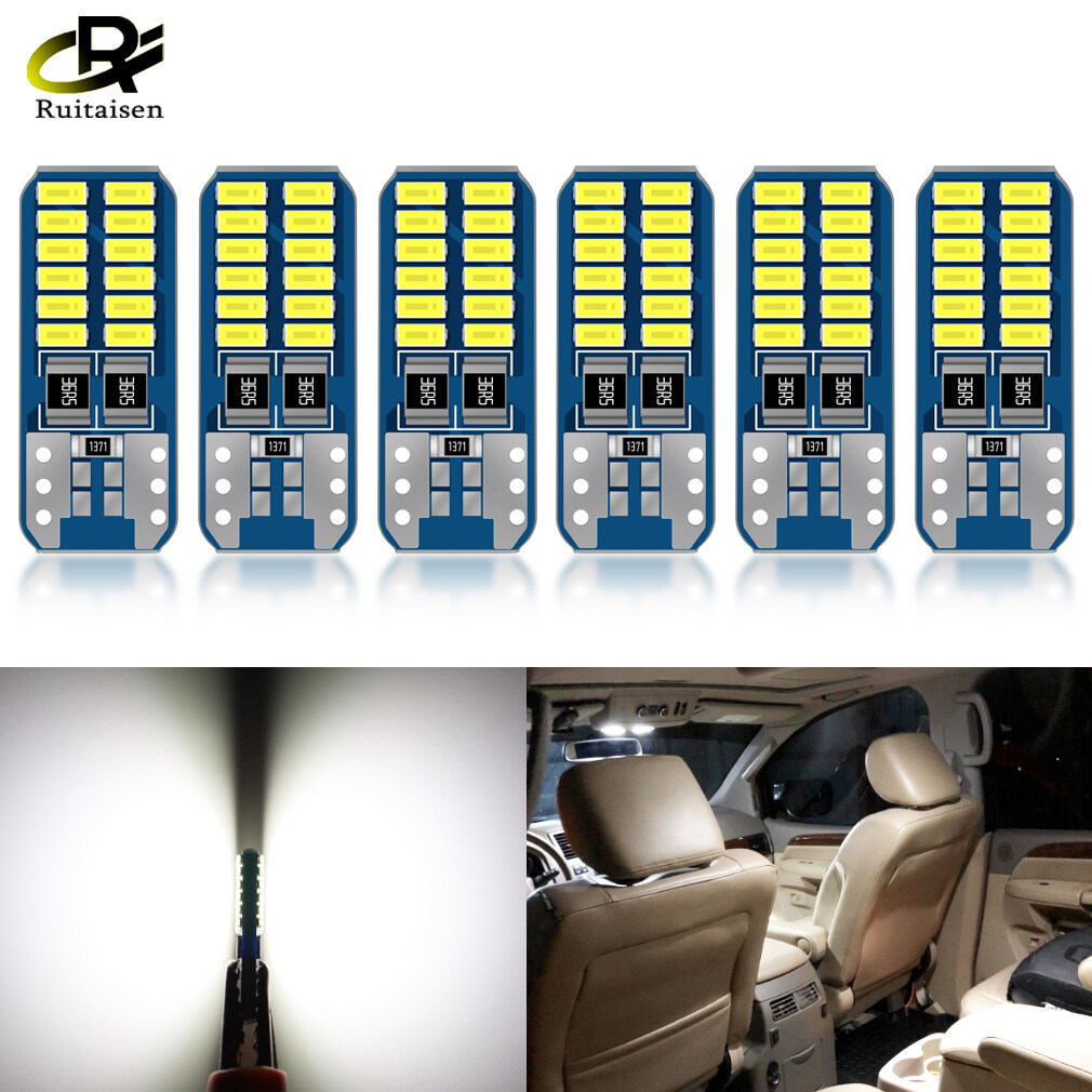 T10 Led Canbus W5W หลอดไฟ Led ไฟภายในรถ24smd 3014smd ไฟสัญญาณ Led รถยนต์ไฟอ่านหนังสือ ราคา 98 บาท*ส่งฟรี