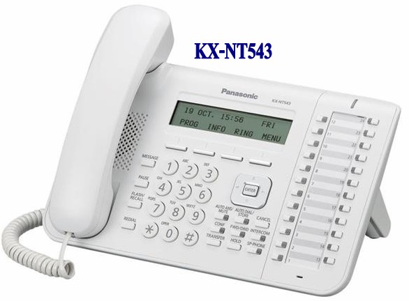 KX-NT543 เครื่องโทรศัพท์แบบ IP Panasonic 3-Line Backlit LCD IP Phone 24 Buttons ใช้กับระบบตู้สาขา ระบบไอพี Panasonic ราคา 7,900 บาท*ส่งฟรี
