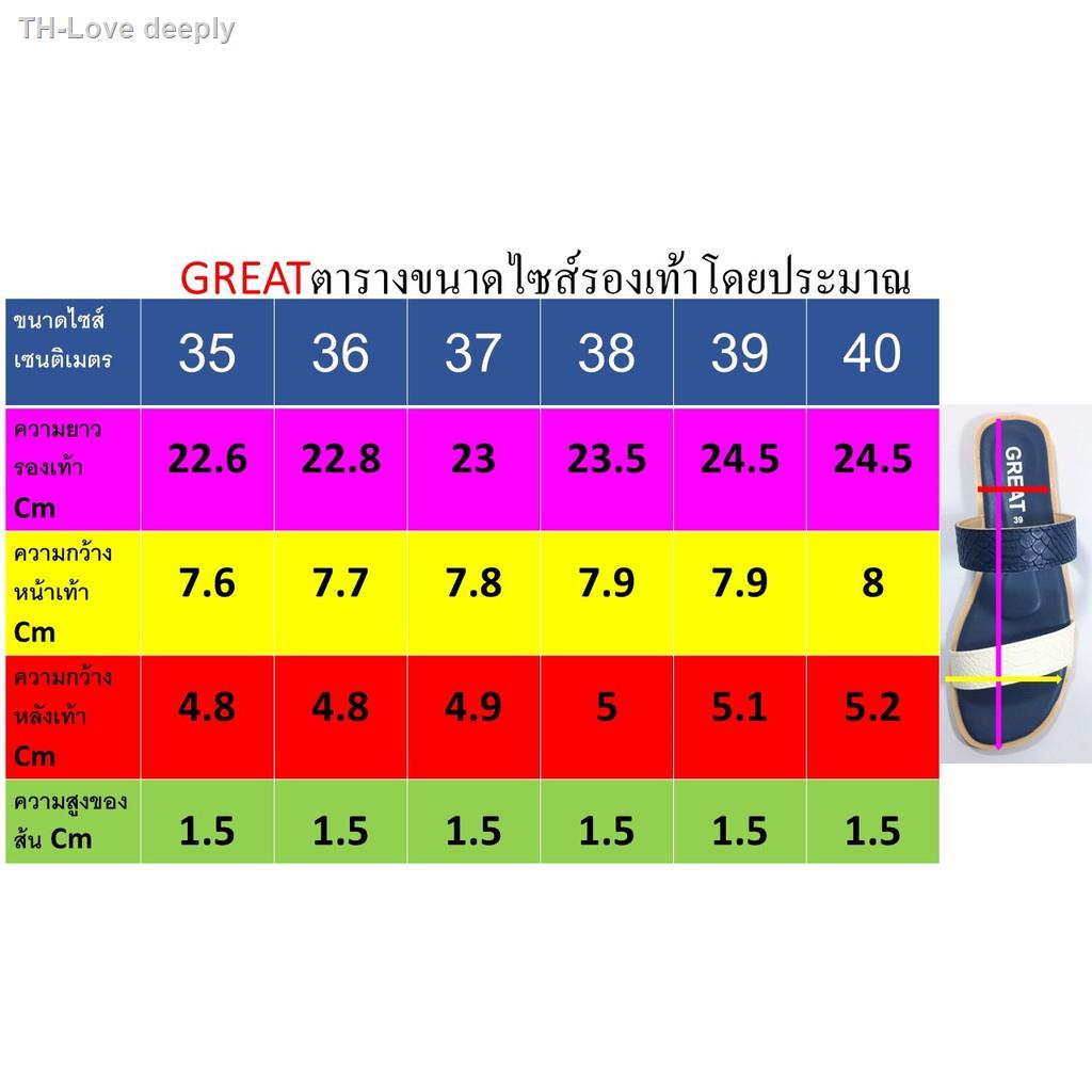 GREAT-G01รองเท้า รองเท้าผู้หญิง รองเท้าแตะแบบสวม รองเท้าแฟชั่นผู้หญิง รองเท้าผู้หญิงไซส์ใหญ่ รองเท้าไซส์ใหญ่42-45