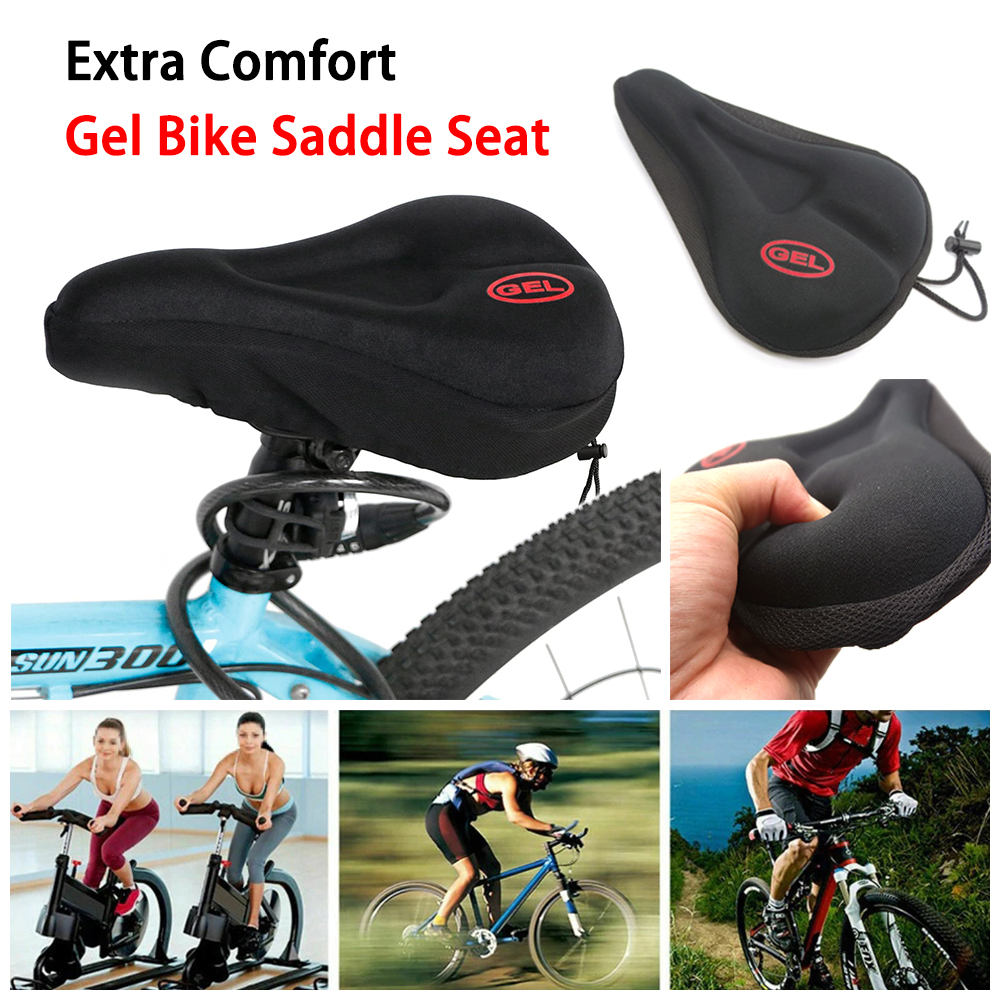 MENGLIANG Black for Mountain Bike Seats Outdoor Cycling Extra Comfort Bike Cushion Pad Bicycle Seat Gel Pad Cushion Gel Bike Saddle Cover