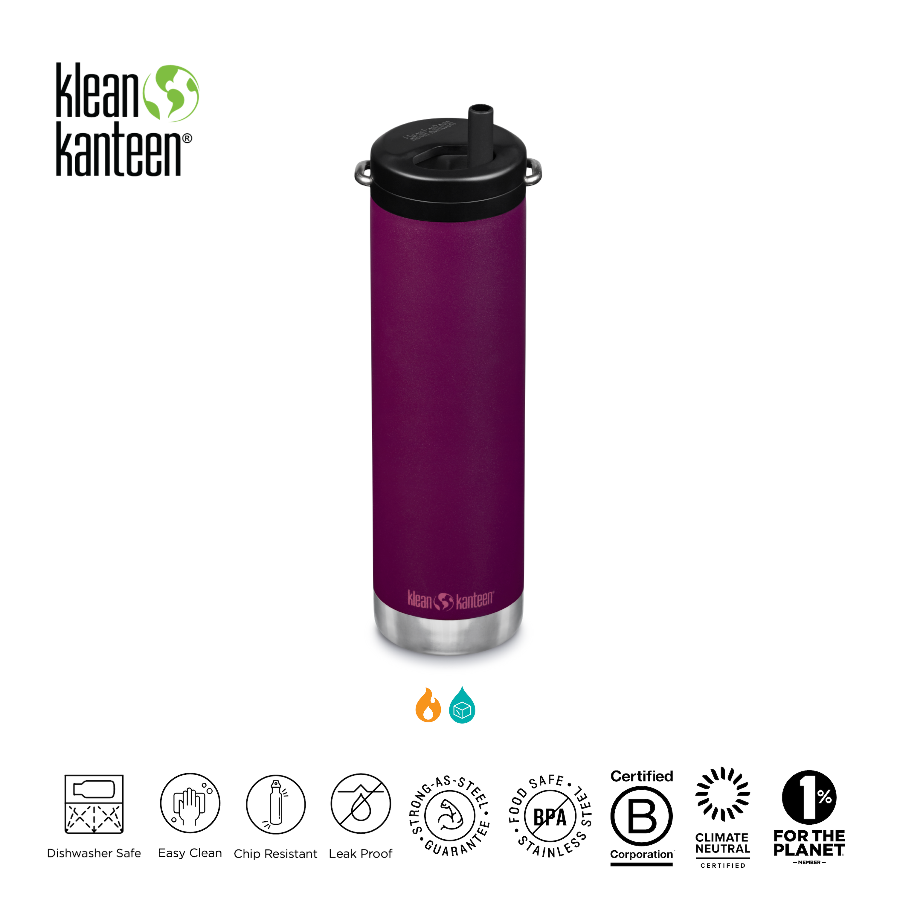 Klean Kanteen Insulated Bottles TKWide-2021 20oz with Twist Cap