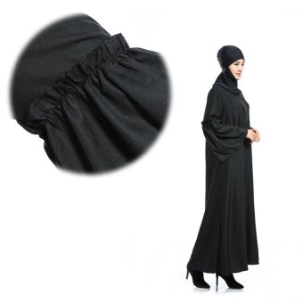 อาหรับมุสลิมอิสลามชาติรับมือ Abaya แขนยาวชุด ( สีดำ ) แมกซี่ อาหรับมุสลิมอิสลามชาติรับมือ Abaya แขนยาวชุด ( สีดำ ) แมกซี่