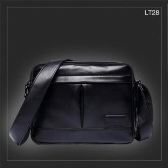 LT28 กระเป๋าสะพายข้าง หนัง PU สีดำ กระเป๋าผู้ชาย LT28 กระเป๋าสะพายข้าง หนัง PU สีดำ กระเป๋าผู้ชาย
