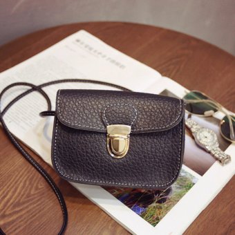 BB กระเป๋าสะพายพาดลำตัว กระเป๋าหนังแฟชั่นจิ๋ว (สีดำ) รุ่น 8003 BB กระเป๋าสะพายพาดลำตัว กระเป๋าหนังแฟชั่นจิ๋ว (สีดำ) รุ่น 8003