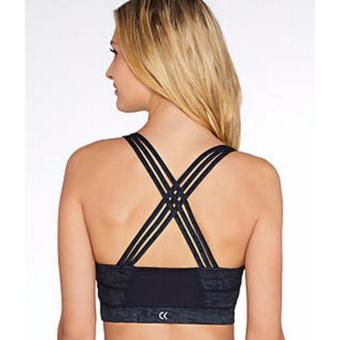 CALVIN KLEIN DELINEATION MID-IMPACT SPORTS BRA - Black