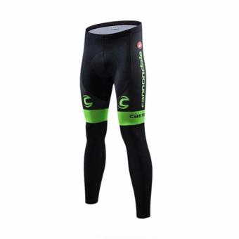 ประเทศไทย กางเกงปั่นจักรยานลายทีม CANNONDALE ขายาว (สีดำ/เขียว)