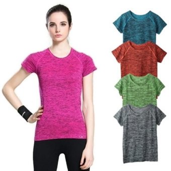 ประเทศไทย CK Sports T-Shirt x5 เสื้อออกกำลังกาย เล่นฟิตเนส โยคะ วิ่ง ปั่นจักรยาน เซ็ท 5 ตัว (สีเทา ฟ้า ชมพู ส้ม เขียว)