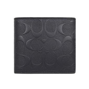 COACH 75363 COIN WALLET IN SIGNATURE CROSSGRAIN LEATHER Black(Int:S) COACH 75363 COIN WALLET IN SIGNATURE CROSSGRAIN LEATHER Black(Int:S)