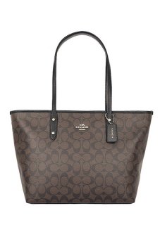 เสนอราคา COACH F36876 CITY ZIP TOTE IN SIGNATURE LIGHT (GOLD/BROWN/BLACK) ประกาศขาย COACH F36876 CITY ZIP TOTE IN SIGNATURE LIGHT (GOLD/BROWN/BLACK)