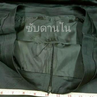 Dokpikul-ชุดไทยจิตรลดา ผ้าซาติน ไหมนิ่ม (เฉพาะเสื้อ) ชุดดำ ไว้อาลัยชุดเคารพพระบรมศพ - สีดำ Dokpikul-ชุดไทยจิตรลดา ผ้าซาติน ไหมนิ่ม (เฉพาะเสื้อ) ชุดดำ ไว้อาลัยชุดเคารพพระบรมศพ - สีดำ