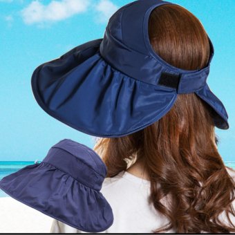 Lady Fashion Summer Hat หมวกกันแดดแฟชั่นคุณภาพสูง- Navy Style Lady Fashion Summer Hat หมวกกันแดดแฟชั่นคุณภาพสูง- Navy Style