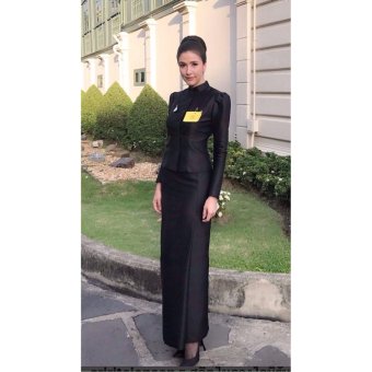 ชุดไทยจิตรดา ชุดงานพระราชพิธี ชุดไทยจิตลดา -สีดำ ชุดไทยจิตรดา ชุดงานพระราชพิธี ชุดไทยจิตลดา -สีดำ