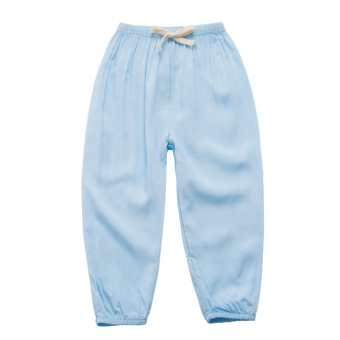 ขาย ทารกผ้าฝ้ายผ้าไหมส่วนบางฤดูใบไม้ร่วงกางเกงชุดนอนกางเกง (ท้องฟ้าสีฟ้า)