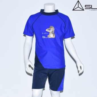 2561 SL Streamline ชุดว่ายน้ำเด็ก เสื้อแขนยาว กางเกงขาสั้น สีน้ำเงิน Size 4 (สูง 140ซม.)