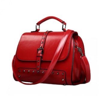 กระเป๋าถือสะพายข้างหนัง รุ่น 210 (สีแดง) กระเป๋าถือสะพายข้างหนัง รุ่น 210 (สีแดง)