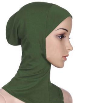 Under Scarf Hat Muslim woman Hijab Islamic Head Wear Neck CoverArmy Green - intl Under Scarf Hat Muslim woman Hijab Islamic Head Wear Neck CoverArmy Green - intl