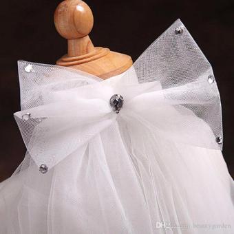 V2S7B Bridal Veil ผ้าคลุมผมเจ้าสาว 2 ชั้น โบว์ประดับเพชร (สีขาว) V2S7B Bridal Veil ผ้าคลุมผมเจ้าสาว 2 ชั้น โบว์ประดับเพชร (สีขาว)