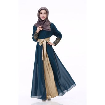 ZUNCLE Muslim Women dress stitching(Dark Blue) ZUNCLE Muslim Women dress stitching(Dark Blue)