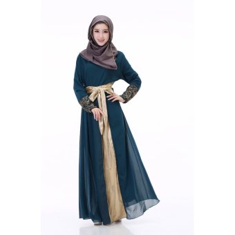 ZUNCLE Muslim Women dress stitching(Dark Blue) ZUNCLE Muslim Women dress stitching(Dark Blue)