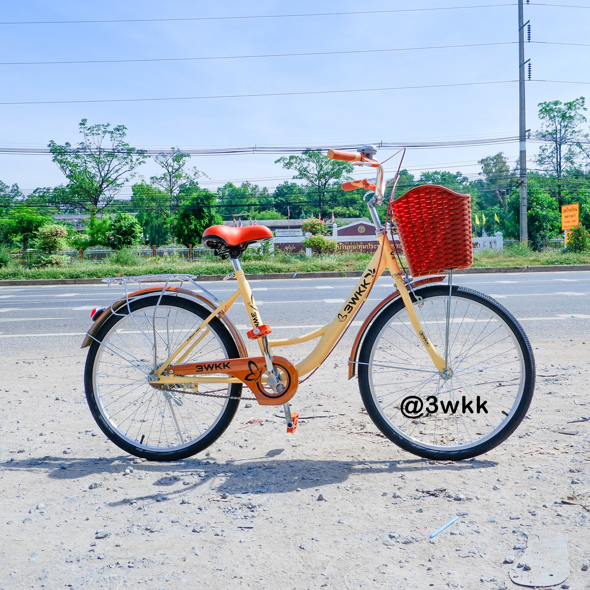 จักรยานแม่บ้าน 3wkk รุ่น วานิลลา ขนาด 20 นิ้ว วงล้ออัลลอยด์ จานดูด ปั่นเบากว่ารุ่นปกติ สไตล์ญี่ปุ่น