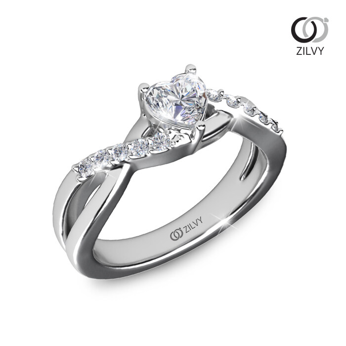 Zilvy - แหวนหญิงเพชรน้ำร้อย 0.50 กะรัต (GR1012) ราคา 57,000 บาท*ส่งฟรี