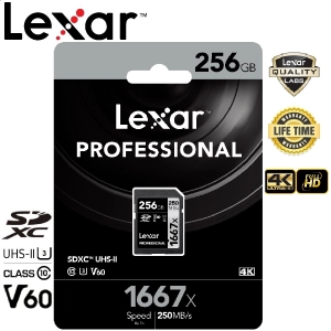ภาพหน้าปกสินค้าLexar 256GB SDXC Professional 1667x (250MB/s) ซึ่งคุณอาจชอบสินค้านี้