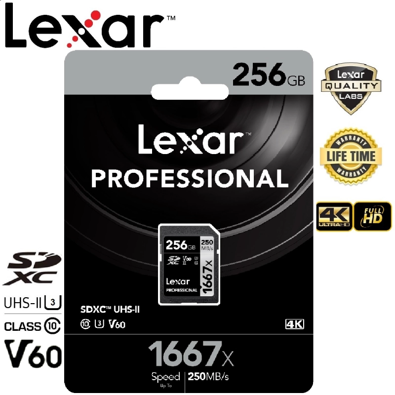 ภาพหน้าปกสินค้าLexar 256GB SDXC Professional 1667x (250MB/s)