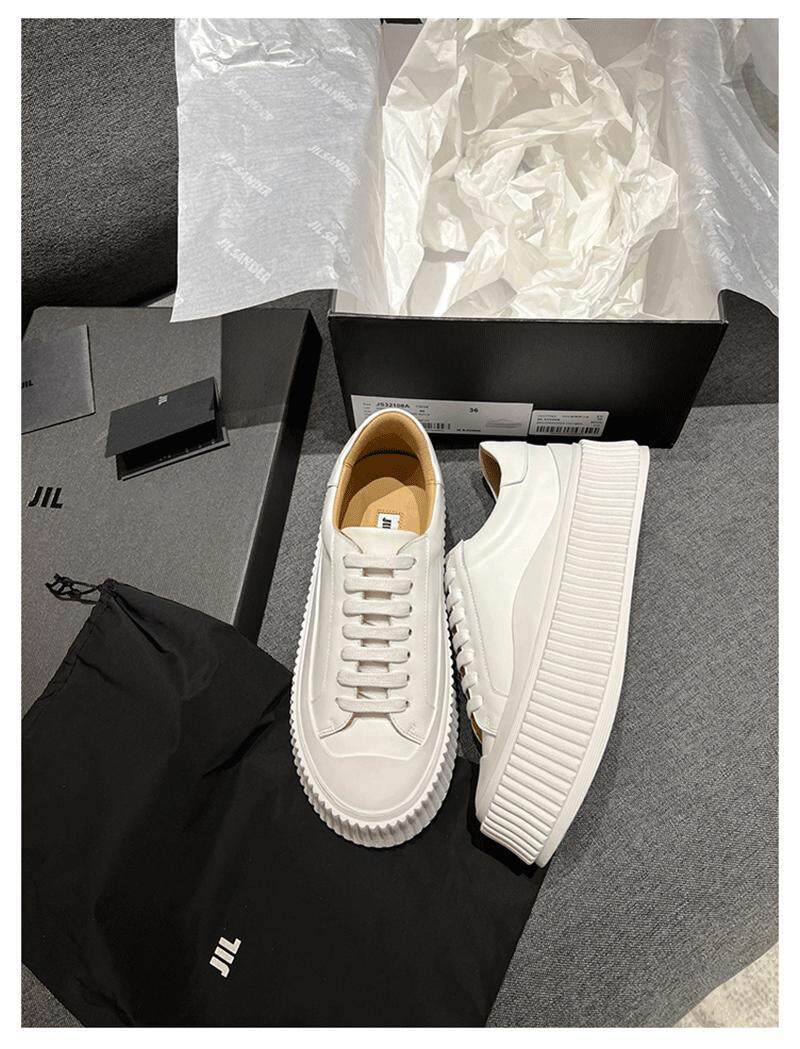 JIL thick-soled small Jil sander white shoes female sander2023 spring and