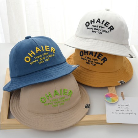 [พร้อมส่ง] หมวกบั​กเก็ต​เด็ก ปัก OHAIER​